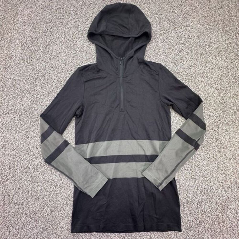 The North Face Sweater Women Small Black Crop Pullover Hoodie‎ Polyester Fleece